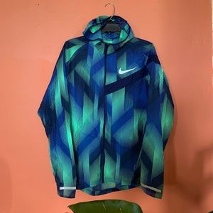 Men’s Multicolor Blue/Teal NIKE Packable Windbreaker Jacket